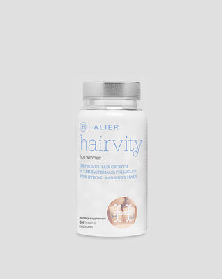 Plaukų slinkimas ir plaukų augimo tabletės moterims Hairvity Halier 60 kapsulių - 1