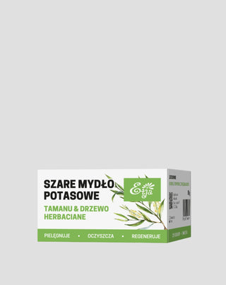 Naturalne szare mydło z olejem tamanu i olejkiem z drzewa herbacianego Etja - 1