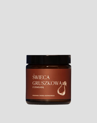 Natūralaus rapsų vaško žvakė su kriaušių ir šokolado kvapu Mglife - 1