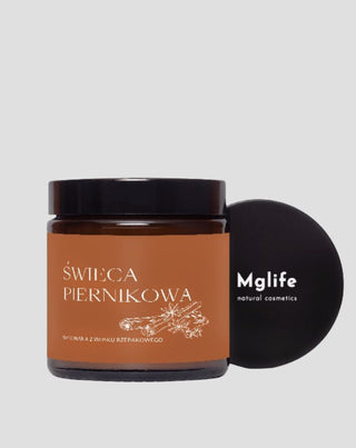 Meduolinė rapsų vaško žvakė su aliejais ir 100 % medvilnės dagtimi