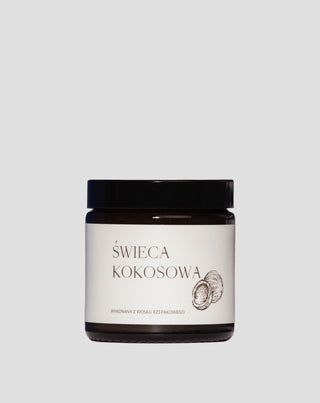 Veganiška rapsų žvakė su medvilniniu dagčiu, kokosų kvapo 120 ml MgLife - 1