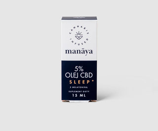 Manaya 5% CBD aliejus miegui su melatoninu Sleep