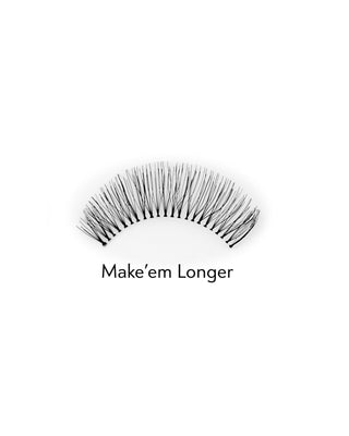 Bamm!lashes daugkartinio naudojimo, natūralaus efekto 2d dirbtinės blakstienos Make'em Longer - 2