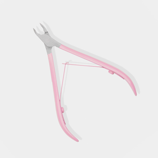 Profesionalios 3 mm odelės kirpimo žnyplės su satinine rožine rankena