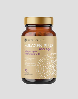 Kolagenas plus anti-age kapsulės su kolagenu, cinku ir vitamino C Nutri Clinic 90 kapsulių - 1