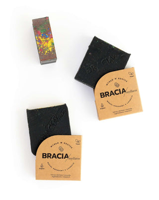 Valomasis ir antibakterinis muilas kokoso anglis su saldymedžiu Bracia Mydlarzes - 3