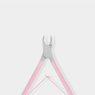 Profesionalios 3 mm odelės kirpimo žnyplės su satinine rožine rankena