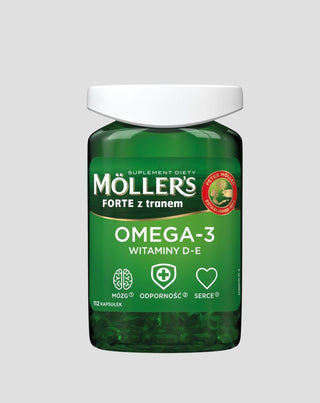 Maisto papildas su Omega-3 rūgštimis ir vitaminu D - E Forte Moller's 112 kapsulių - 1