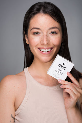 Ovio pilkos pelenų spalvos kontaktiniai lęšiai Grey Moons Nr.1 1 Ovio - 2