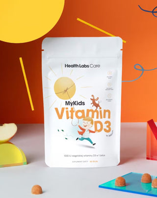 Veganiškas vaikiškas vitaminas D MyKids Vitamin D3 in Health Labs Care želė 60 vnt. - 2