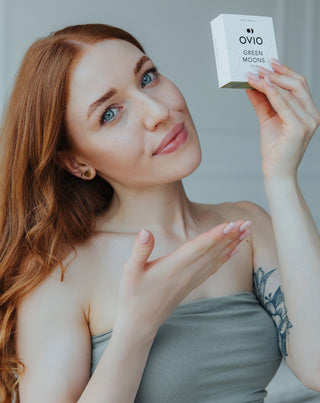 Ovio žali kontaktiniai lęšiai su sidabriniu krašteliu Green Moons Nr.3 3 Ovio - 2