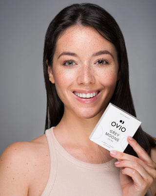 Ovio pilkos pelenų spalvos kontaktiniai lęšiai Grey Moons Nr.1 1 Ovio - 2