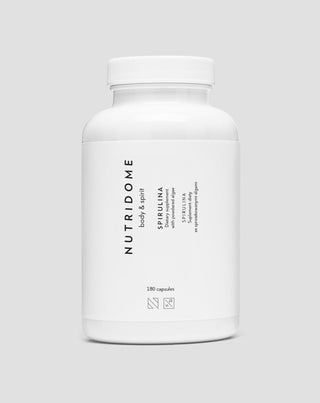 Spirulina jūros dumblių tabletės organizmui valyti Nutridome 180 kapsulių - 1