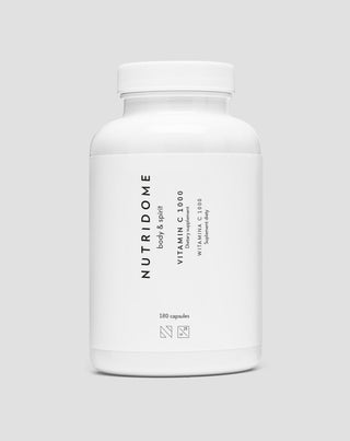 Vitaminas C 1000 imunitetui ir kolageno sintezei Nutridome 180 kapsulių - 1