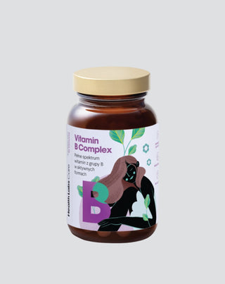 B grupės vitaminų kompleksas be glitimo ir laktozės Health Labs Care 60 kapsulių - 1