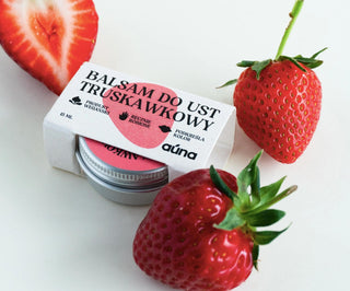 Braškių lūpų balzamas lūpų spalvai paryškinti ir blizgesiui suteikti Auna - 3