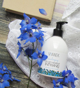 Drėkinamasis intymios higienos gelis su kiaulpienių lapų ekstraktu