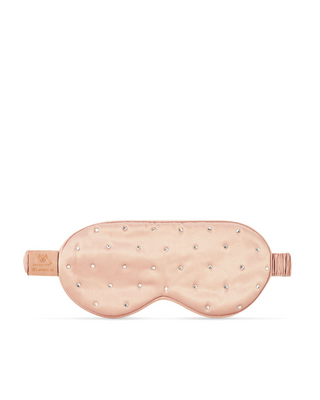 Šilko užuolaidėlė miegui, dekoruota kristalais - rožinio aukso Crystallove - 2