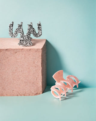 Didelių plaukų segtukų rinkinys - rožiniai ir marmuriniai Twisty 2 vnt. - 4