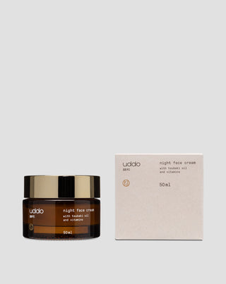 Uddo drėkinamasis naktinis veido kremas su kakavos sviestu tsubaki aliejumi ir alaviju - 3