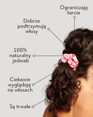 100 % natūralaus šilko plaukų gumyčių rinkinys - žalios, kreminės, juodos spalvos Twisty 3 vnt. - 3