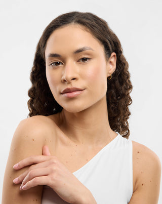 Paauksuotų auskarų rinkinys su baltuoju nefritu iš nerūdijančio plieno Mys_3 - 5