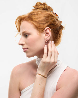 Paauksuota nerūdijančiojo plieno apyrankė su rausvuoju ir citrininiu nefritais Mys_1 - 2