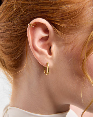 Paauksuotų auskarų su rausvuoju nefritu nerūdijančio plieno auskarų rinkinys Mys_1 - 3