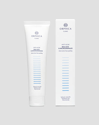 Šveitiklis veidui nuo spuogų su niacinamidu, pantenoliu, BHA ir mikrogranulėmis Anti-Acne Orphica Clinic - 4