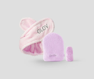 Glov plaukų juostelių rinkinys dvi pirštinės makiažui nuvalyti ir kasdienei odos priežiūrai - 1