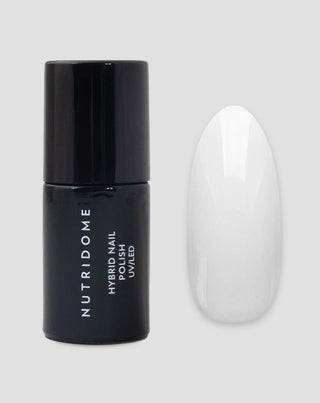 Hibridinis nagų lakas UV/LED White Classic 001 Nutridome - 1