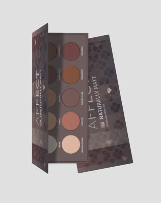 Natūraliai matinių presuotų akių šešėlių paletė "Affect Professional Cosmetics