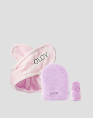 Glov plaukų juostelių rinkinys dvi pirštinės makiažui nuvalyti ir kasdienei odos priežiūrai - 1