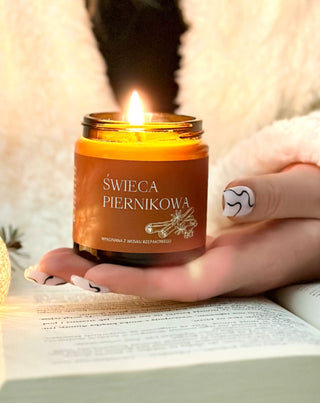 Meduolinė rapsų vaško žvakė su aliejais ir 100 % medvilnės dagtimi 