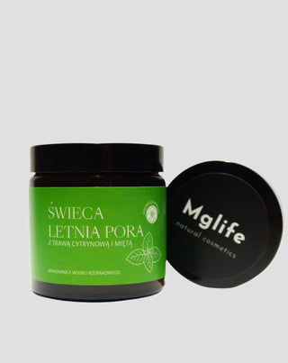 Citrinžolės ir mėtos kvapo žvakė Vasaros sezonas Mglife