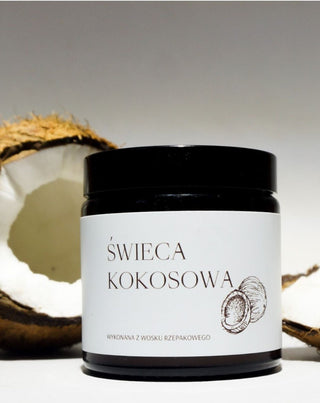 Veganiška rapsų žvakė su medvilniniu dagčiu, kokosų kvapo 120 ml MgLife - 3