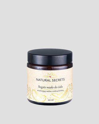 Kūno sviestas su natūraliais aliejais, melionų ir žaliosios arbatos aromatu Natural Secrets - 1