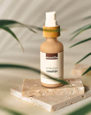 Lengva emulsija riebiai ir mišriai odai su argano aliejumi ir niacinamidu Manilu