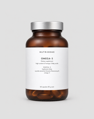 Omega-3 imunitetui ir taisykllingai smegenų, širdies bei regėjimo funkcijai 1100 mg per dieną Nutridome 60 vnt. - 1