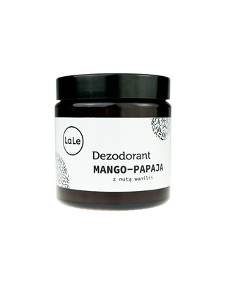 Ekologiškas kreminis dezodorantas - Mango-papajų su vanilės prieskoniu ilgai išliekančiam gaivumo jausmui La-Le - 1