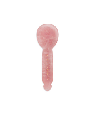 Rožinio kvarco gua sha akių masažuoklis - veido refleksologija Crystallove - 1