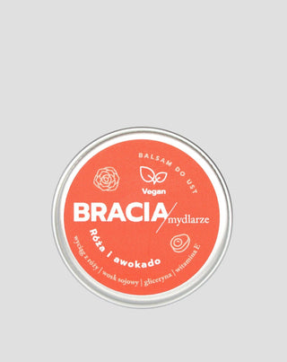 Regeneruojantis lūpų balzamas rožė ir avokadas su vitamino E Bracia Mydlarze - 1