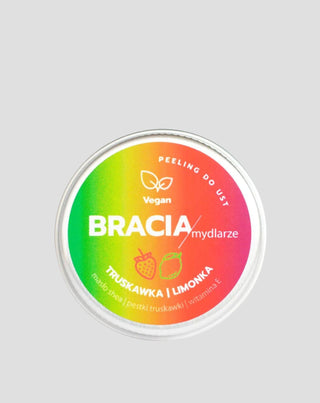 Šveitiklis lūpoms braškių su laimu ir E vitaminu drėkinamasis-lygintojas Bracia Mydlarze - 1