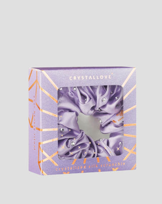 Elastingas plaukams iš šilko su kristaliukais – lilac Crystallove_4