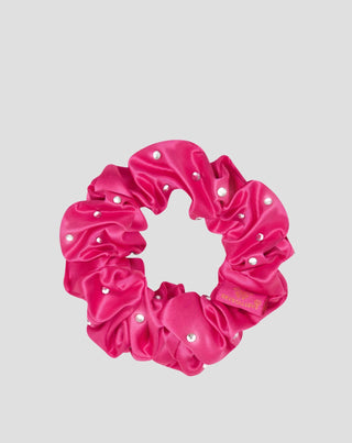 Elastinga plaukams iš šilko su kristaliukais – hot pink Crystallove_3 - 3