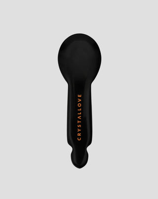 Masažuoklis gua sha paakiams iš juodo obsidiano – veido refleksologija Crystallove - 1