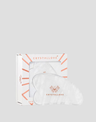 Plokštelė veido masažui gua sha iš kalnų krištolo su valančiomis savybėmis Crystallove - 1