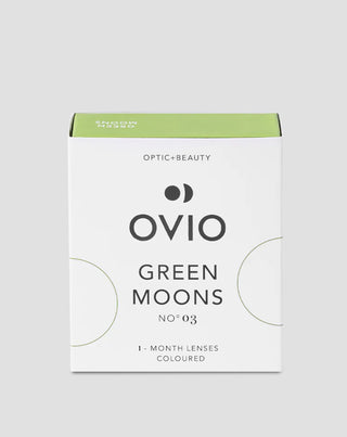 Ovio žali kontaktiniai lęšiai su sidabriniu krašteliu Green Moons Nr.3 3 Ovio - 1