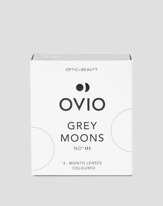 Ovio pilkos pelenų spalvos kontaktiniai lęšiai Grey Moons Nr.1 1 Ovio - 1
