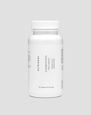 Kordiceps ekstraktas 1200 mg 7% kordicepsų rūgšties energija imunitetas Nutridome 60 kapsulių